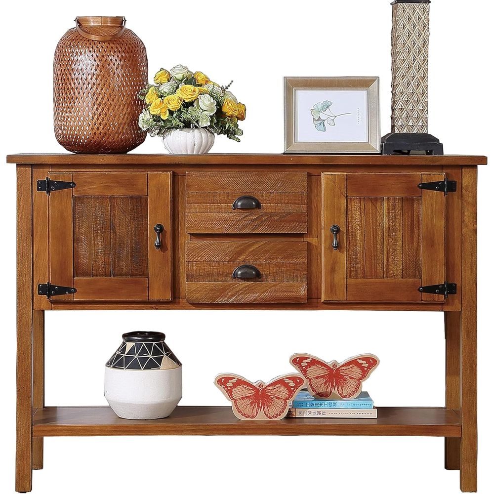 Tables - Tavolo in Legno Massello con Cassetti,