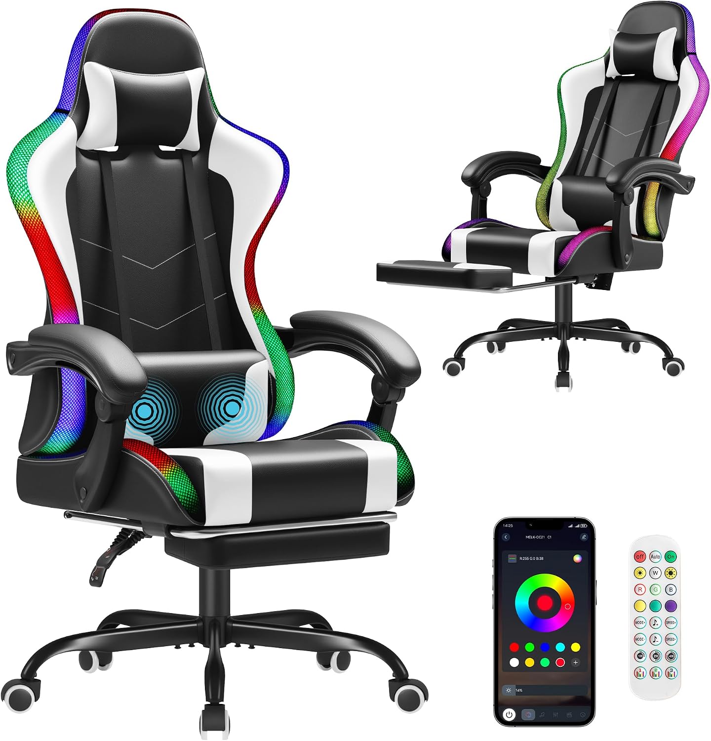 Sofas - Sedia da gaming Homall, sedia ergonomica