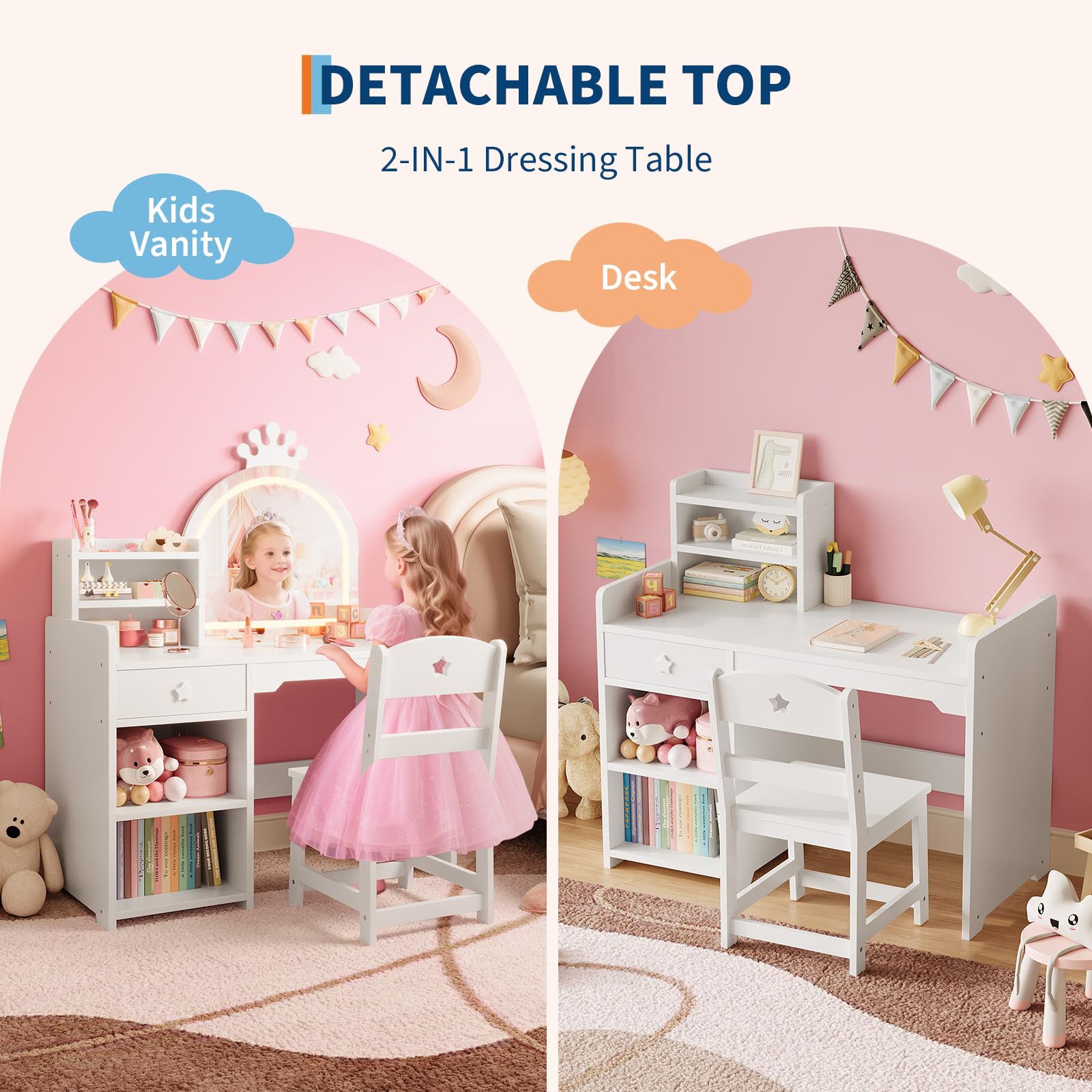 Set Tavolo e Sedia da Trucco p - Dressing Table Vanity With Lighted Mirror recensione e prezzo