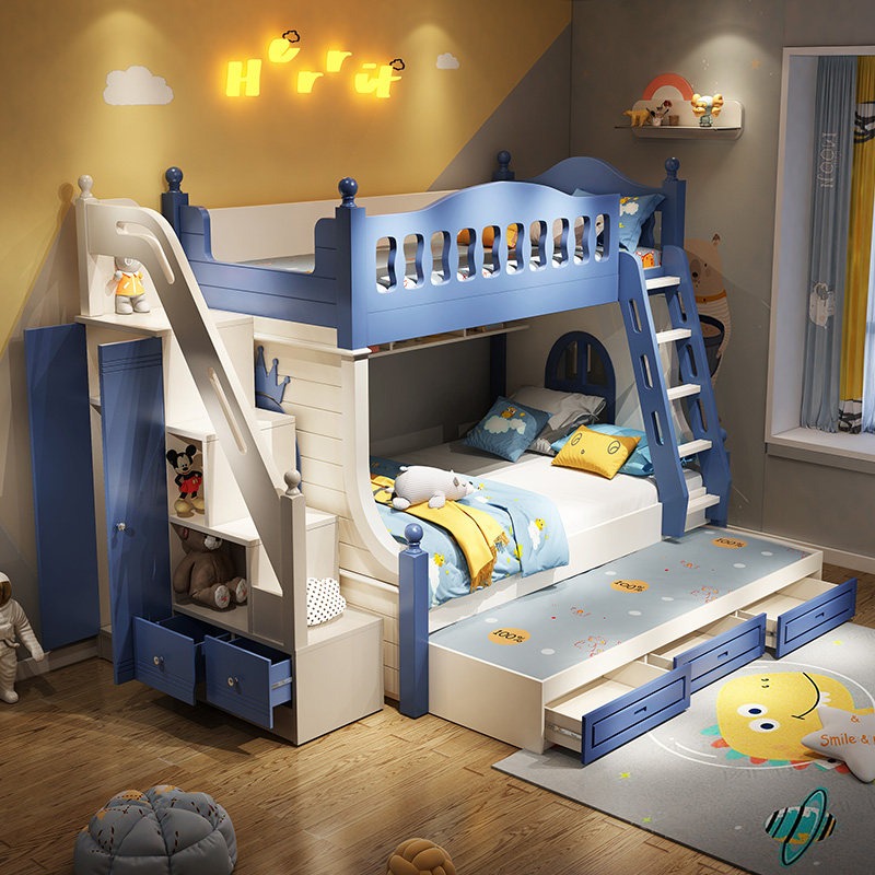 Letto a castello per bambini,  - Bunk Bed With Stairs And Slide recensione e prezzo