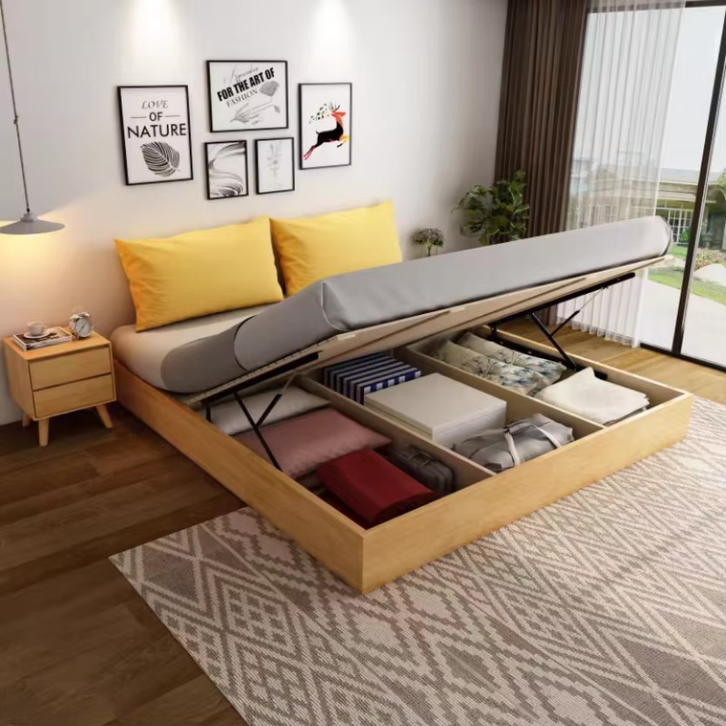 Letto matrimoniale moderno con - Gas Lift Storage Bed Hydraulic recensione e prezzo