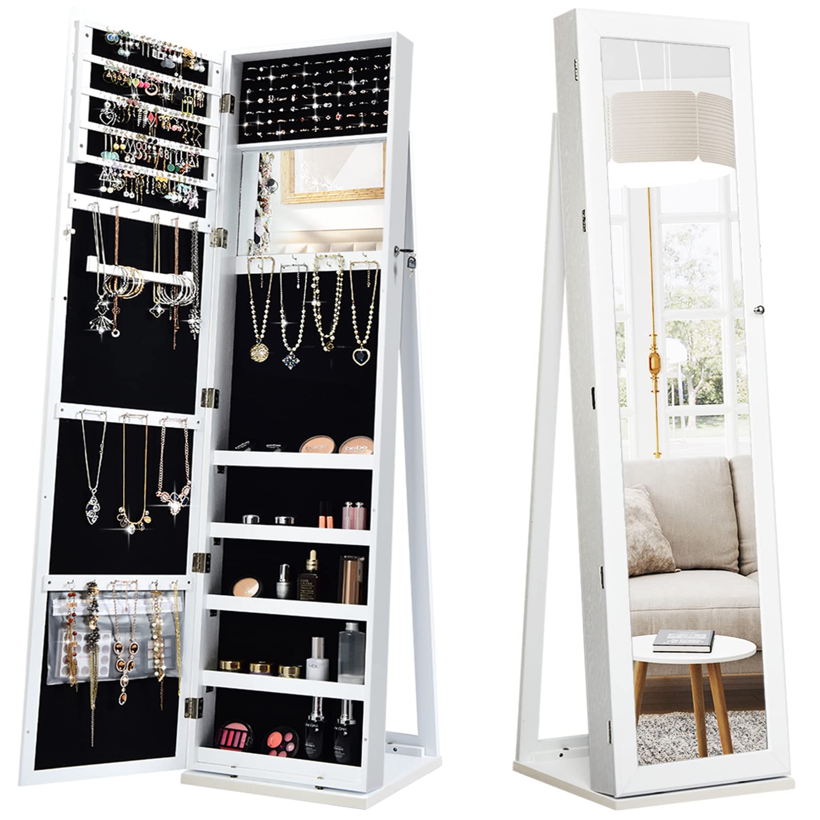 Armadio portagioielli da terra - Full Length Mirror Jewelry Armoire recensione e prezzo